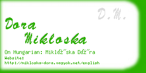 dora mikloska business card